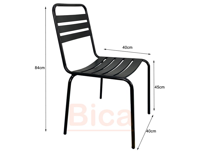 Kích thước ghế cafe sắt B11040