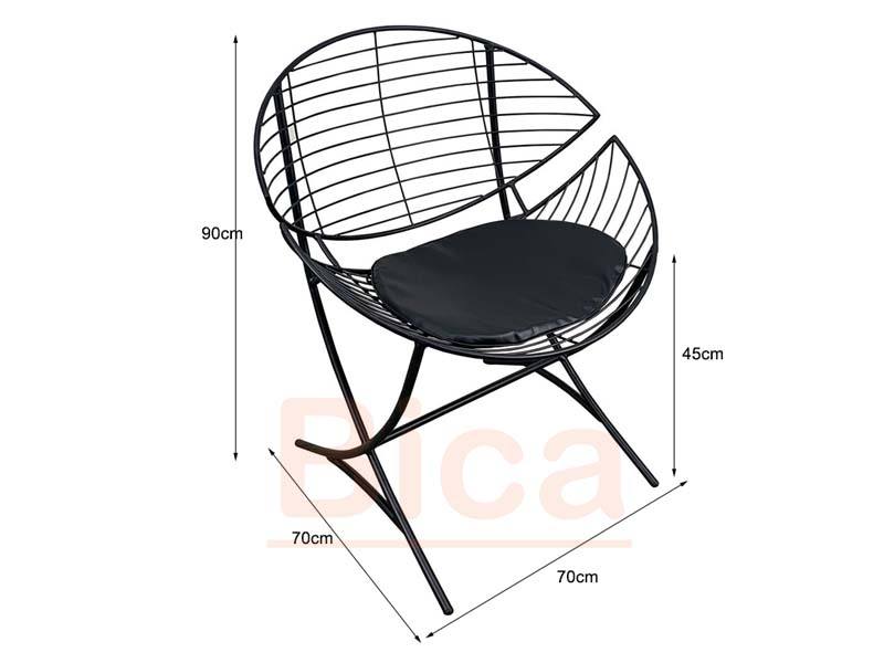 Kích thước Ghế cafe sắt B11057