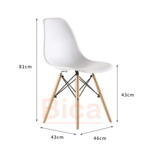 Kích thước ghế eames chân gỗ