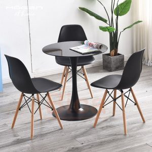 Bộ bàn ghế eames chân gỗ