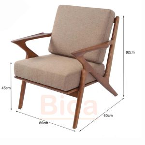 Kích thước sofa cafe gỗ chữ z đơn