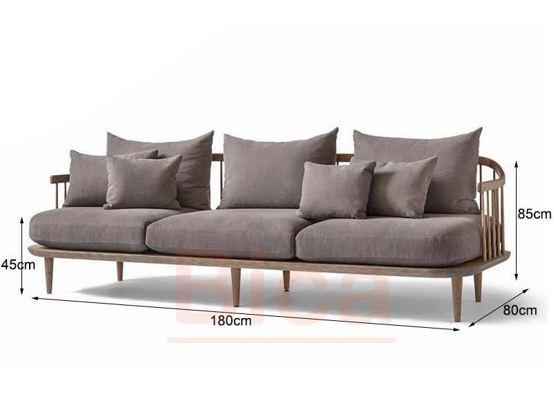 Kích thước sofa cafe gỗ fly đôi