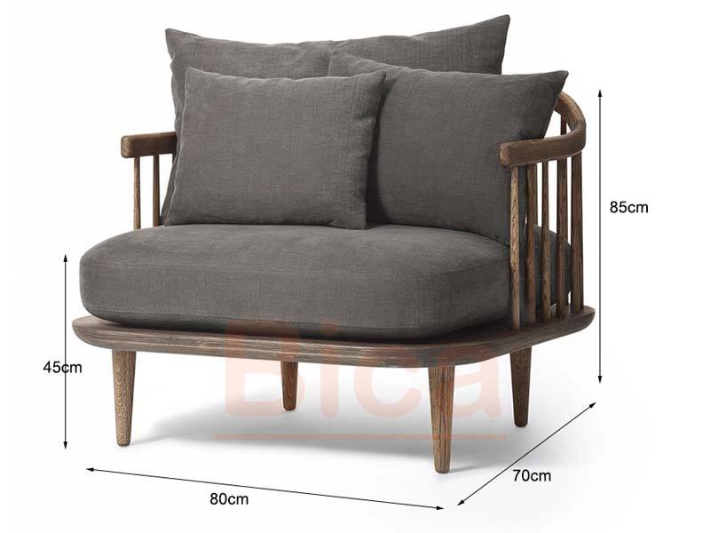 Kích thước sofa cafe gỗ fly đơn