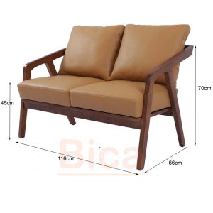 Kích thước sofa cafe gỗ katakana đôi