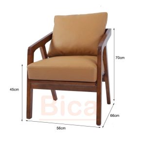 Kích thước sofa cafe gỗ katakana đơn