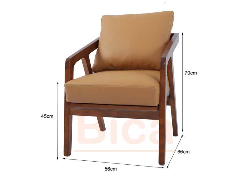 Kích thước sofa cafe gỗ katakana đơn