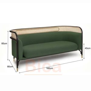 Kích thước sofa cafe gỗ targa đôi