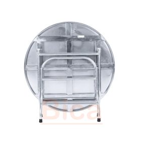 Bàn tròn inox chân xếp liền