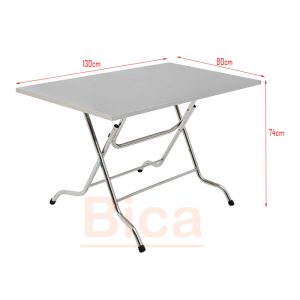 Bàn inox chữ nhật chân xếp 130cmx80cm