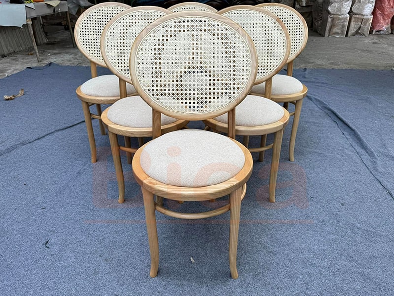 Ghế thonet tựa mây tròn