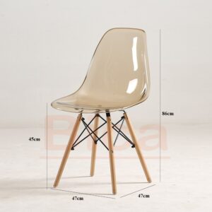 Ghế eames nhưa trong chân gỗ