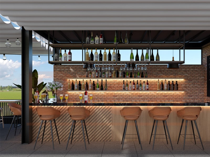 quán cafe khung thép tiền chế