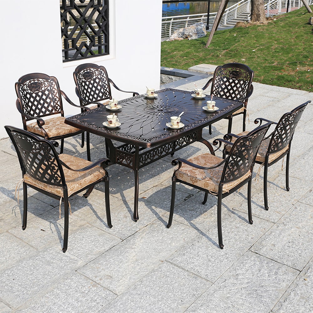 Bộ bàn ghế cafe sân vườn có tay AVT5