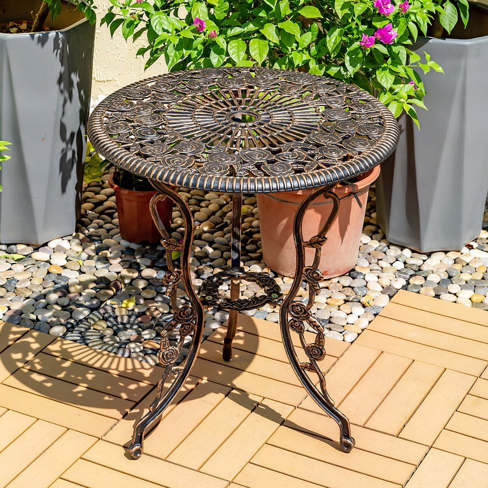 Bàn cafe sân vườn nhôm đúc BV1