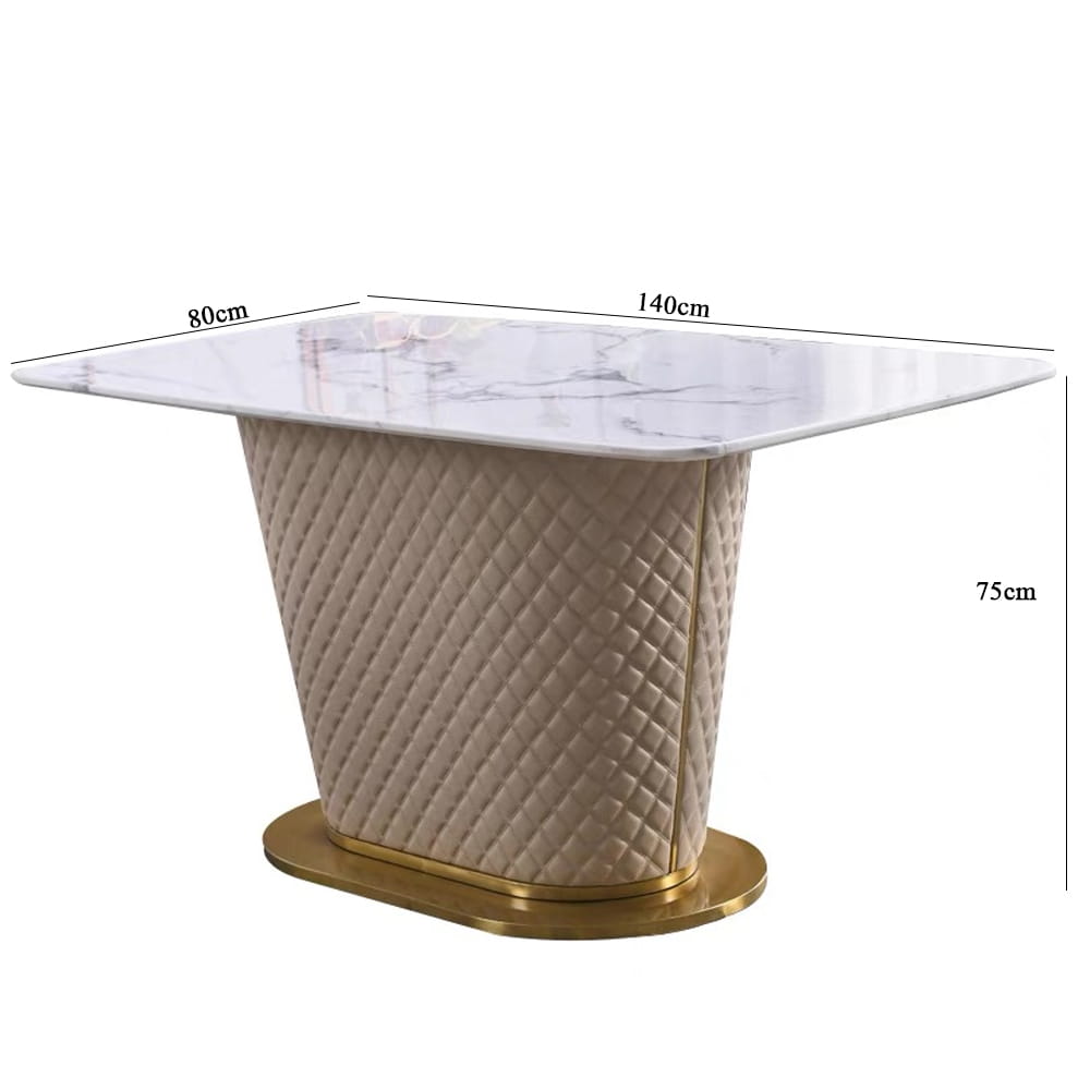 Bàn ăn chữ nhật mặt đá phiến B100