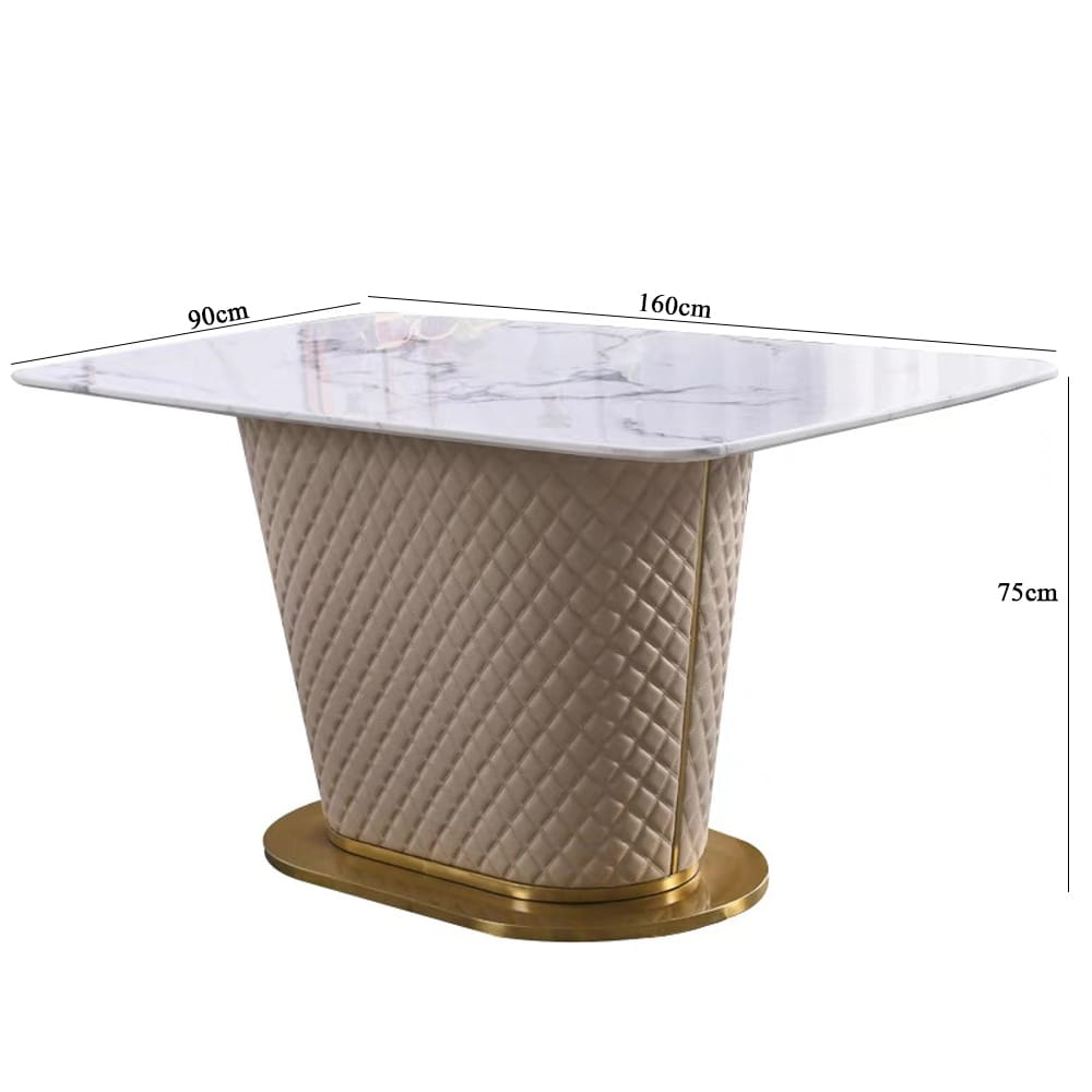 Bàn ăn chữ nhật mặt đá phiến B100