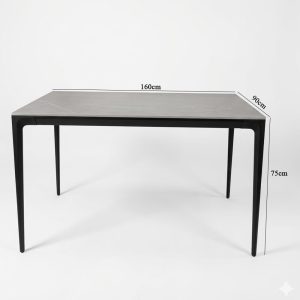 Bàn ăn chữ nhật mặt đá phiến B82