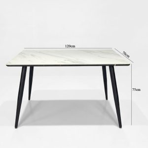 Bàn ăn chữ nhật mặt đá phiến B89