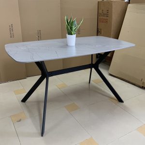 Bàn ăn chữ nhật mặt đá phiến B91
