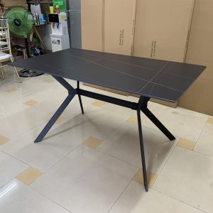 Bàn ăn chữ nhật mặt đá phiến B91