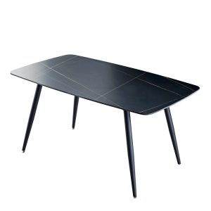 Bàn ăn chữ nhật mặt đá phiến B90
