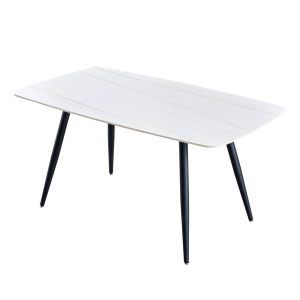 Bàn ăn chữ nhật mặt đá phiến B90