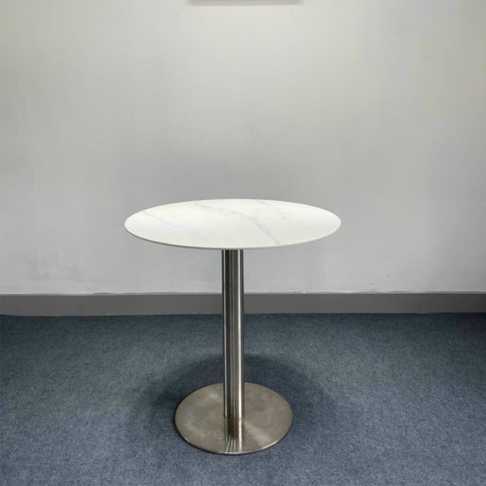 Bàn cafe chân inox mặt đá phiến B11H Bàn cafe chân inox mặt đá phiến B11H