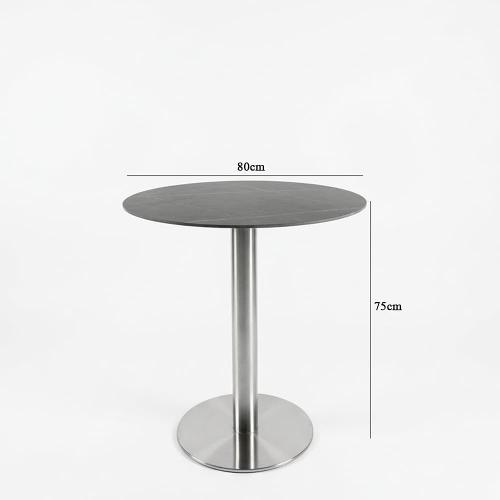 Bàn cafe chân inox mặt đá phiến B11H